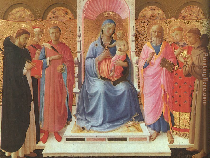 Annalena Altarpiece painting - Fra Angelico Annalena Altarpiece art painting